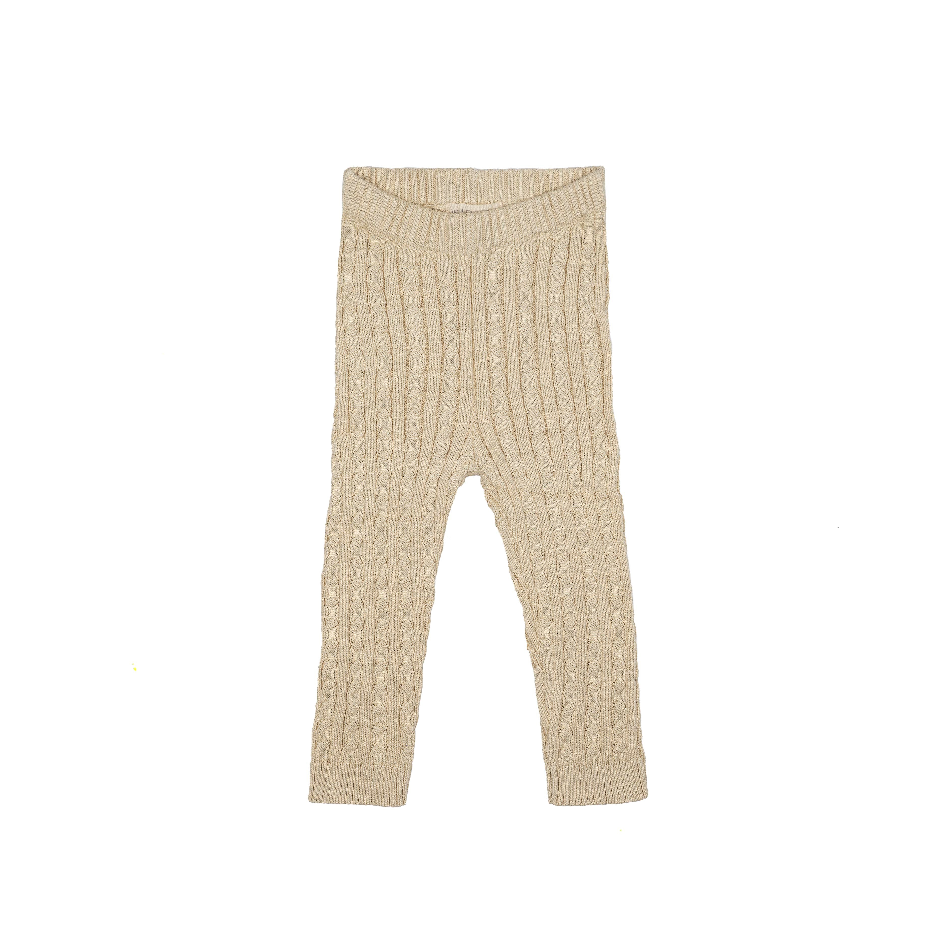 Cable Knit Legging - Taupe