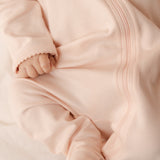 Pima Embroidered Footie in Pink Lamb