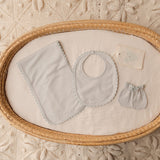 Bib/Mittens/Burp Cloth in Blue