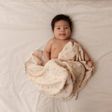 Crochet Trim Swaddle in Stars