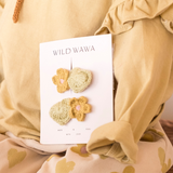 Crochet Clip Set - Golden Honey