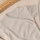 Crochet Trim Three Piece Set in Blue