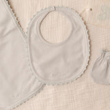 Bib/Mittens/Burp Cloth in Blue
