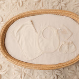 Bib/Mittens/Burp Cloth in Pearl