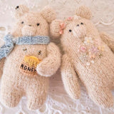 Hand Embroidered Honey Bear in Natural