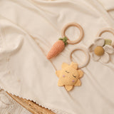 Crochet Rattle in Carrot