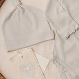 Crochet Trim Three Piece Set in Blue