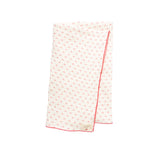 Embroidered Swaddle in Cherry