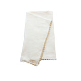 Crochet Trim Swaddle in Cloud