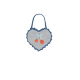 Crochet Heart Purse - Baby Blues