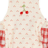 Ruffle Romper in Red Dot/Cherry
