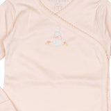 Pima Embroidered Bundle Set in Pink Bunny