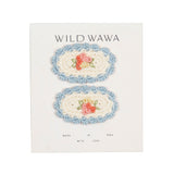 Crochet Clip Set- Ivory/Blue