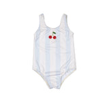 Cherry Swimsuit in Blue Striple