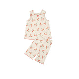 Sleeveless Biker Set in Cherry Crush
