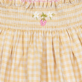 Ruffle Pant Set in Yellow Gingham/Strawberry