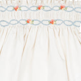 Embroidered Flutter Set in Ivory