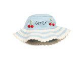 Crochet Bucket Hat in Cherry Striple