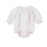 Gauze Romper in Embroidered Bouquet