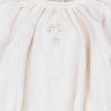 Gauze Romper in Embroidered Bouquet