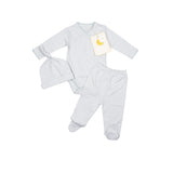 Crochet Trim Three Piece Set in Blue