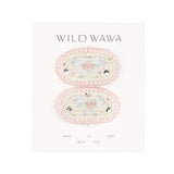 Crochet Clip Set in Blue Bow