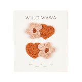 Crochet Clip Set - Desert Rose