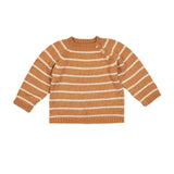 Stripe Crew Neck Sweater - Ginger/Oat Stripe