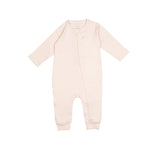 Pima Embroidered Footless Sleeper in Pink Lamb