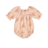 Ivy Romper - Vintage Bows Dusty Pink