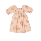 Ivy Dress - Vintage Bows Dusty Pink