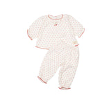 Gauze Two Piece Set in Cherry