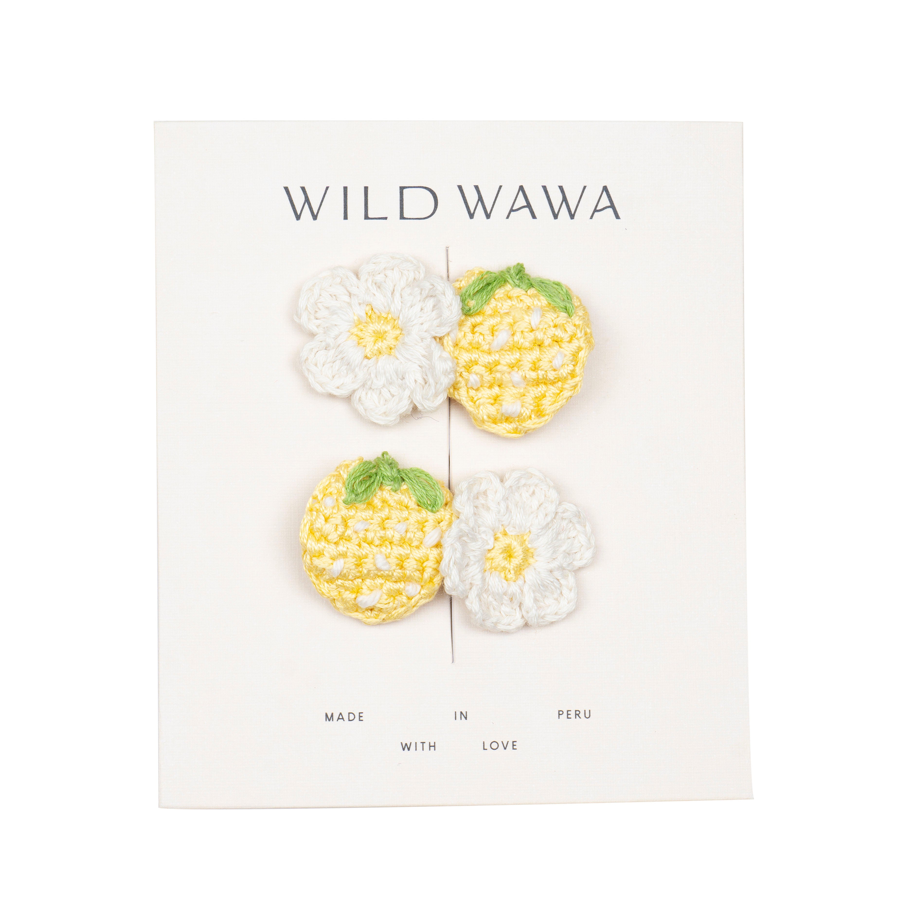 ハンドメイドうめ Crochet Clip Set in Lemon Twist – Wild Wawa