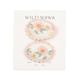 Crochet Clip Set in Pink Reverie Rose