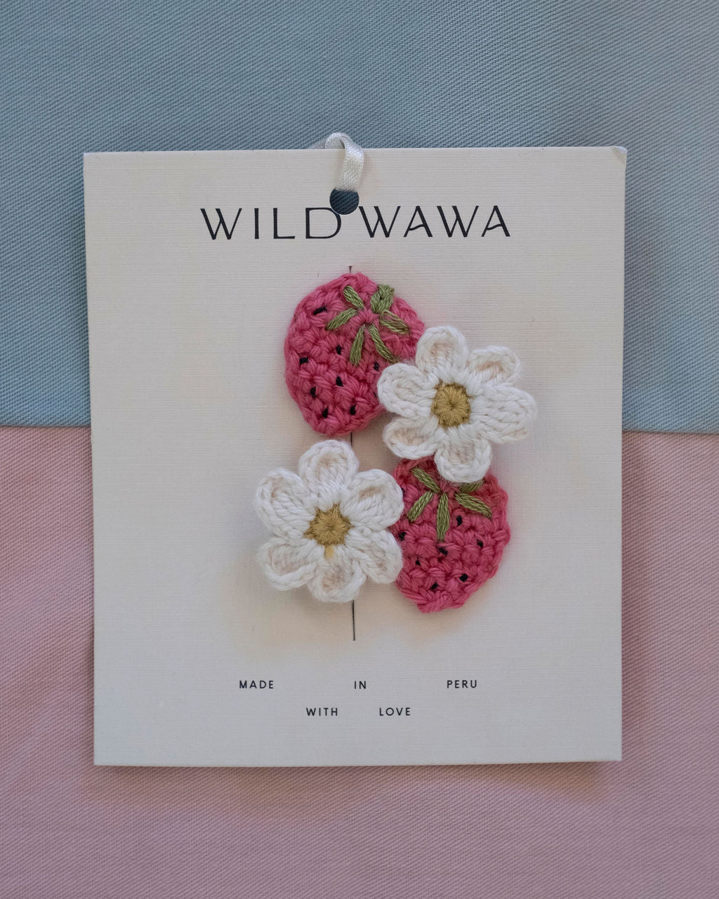 Crochet Clip Set in Strawberry Daisy – Wild Wawa