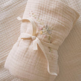 Embroidered Swaddle in Bouquet