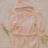Gauze Bundle Set in Embroidered Flowers