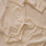 Pima Embroidered Bundle Set in Goose