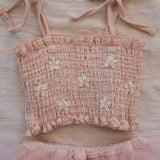 Daisies Tutu Set in Melon Pink