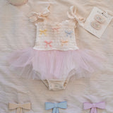 Bows Tutu - Ivory/Multicolor