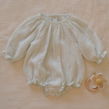 Gauze Romper in Embroidered Stars