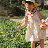 Crochet Collar Dress in Red Dot/Cherry