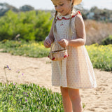 Crochet Collar Dress in Red Dot/Cherry