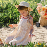 Crochet Collar Dress in Red Dot/Cherry