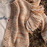 Fringed Cardigan in Prairie Sand