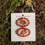Crochet Clip Set in Prairie Pony