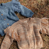 Fringed Cardigan in Prairie Sand