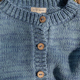 Fringed Cardigan in Luna Blue