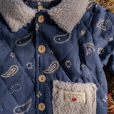 Quilted Jacket in Midnight Bandana