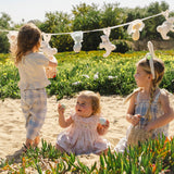 Heart Pocket Pant Set in Blue Gingham